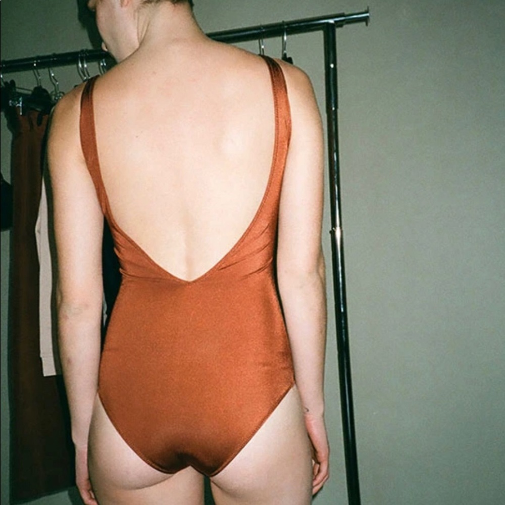 Baserange bathing suit XS rust/orange/copper NWT